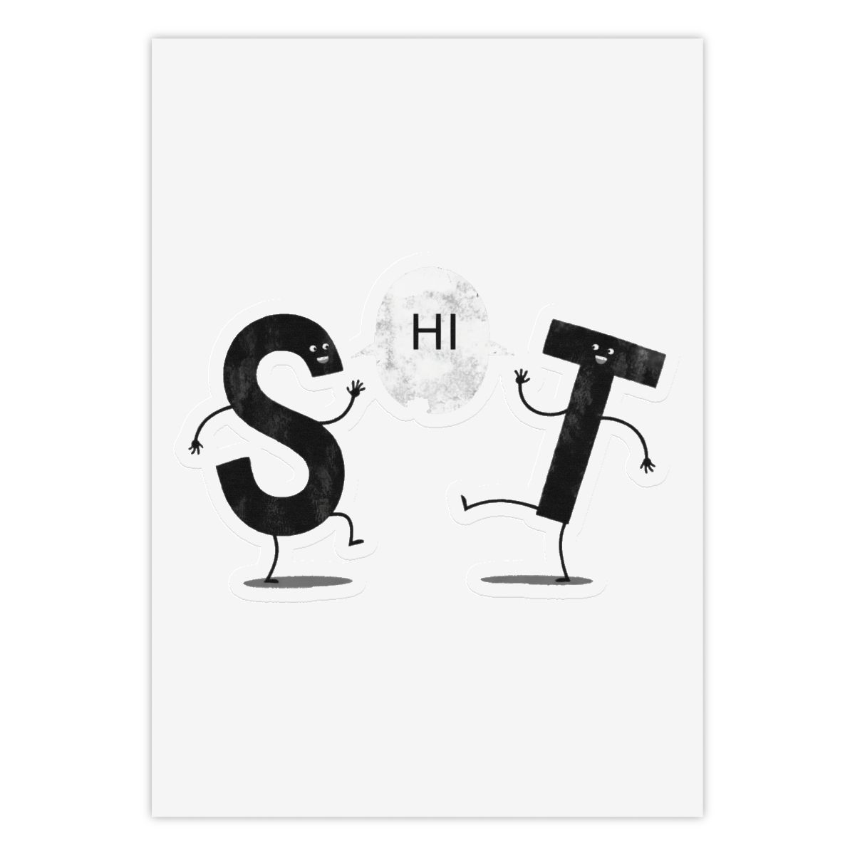 Say Hi Sticker Sheet — nomorebrain.com