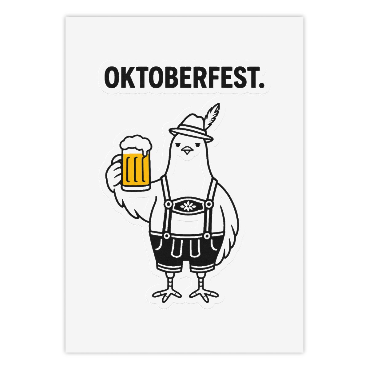 Oktoberfest Pigeon Sticker Sheet — nomorebrain.com