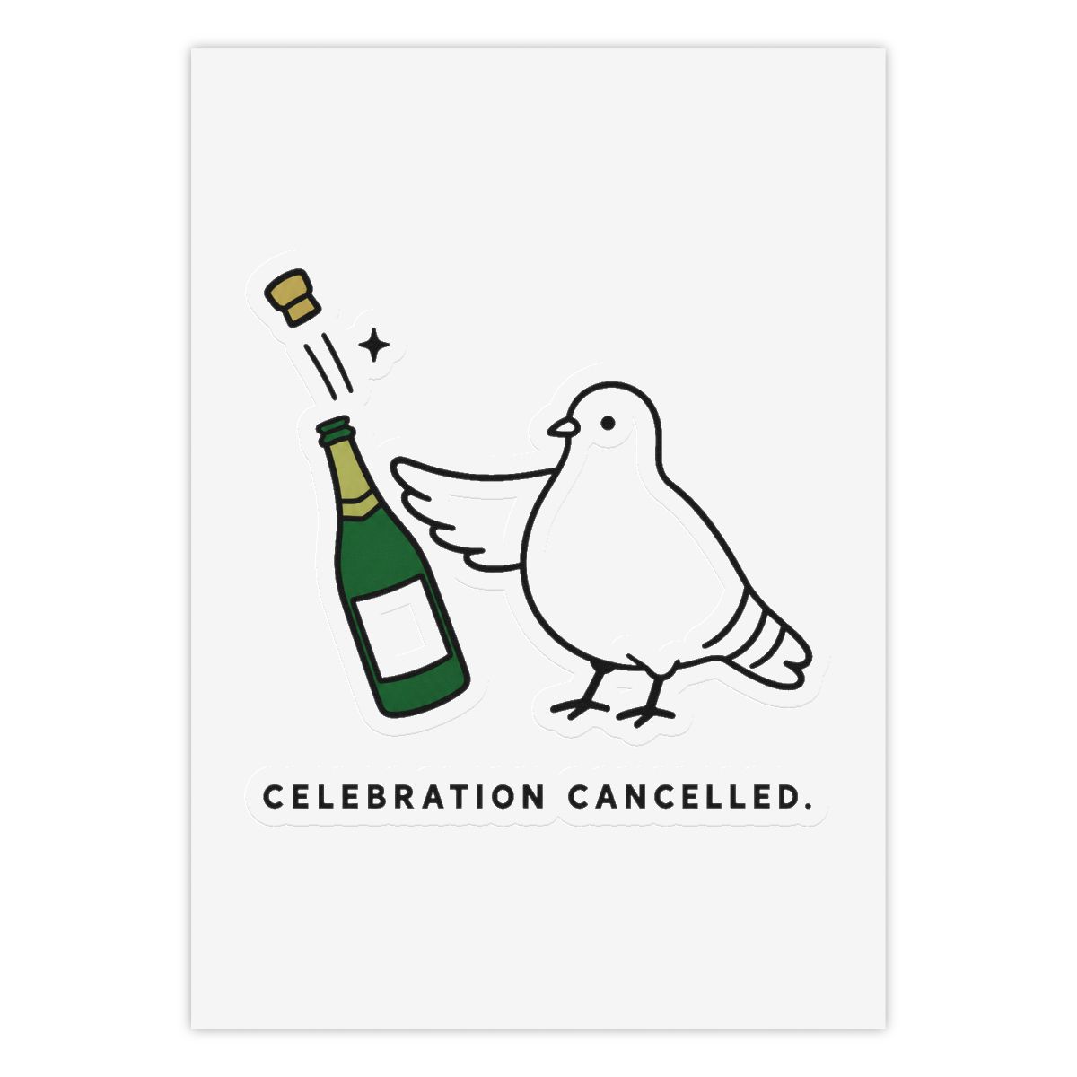 Celebration Cancelled Pigeon Sticker Sheet — nomorebrain.com