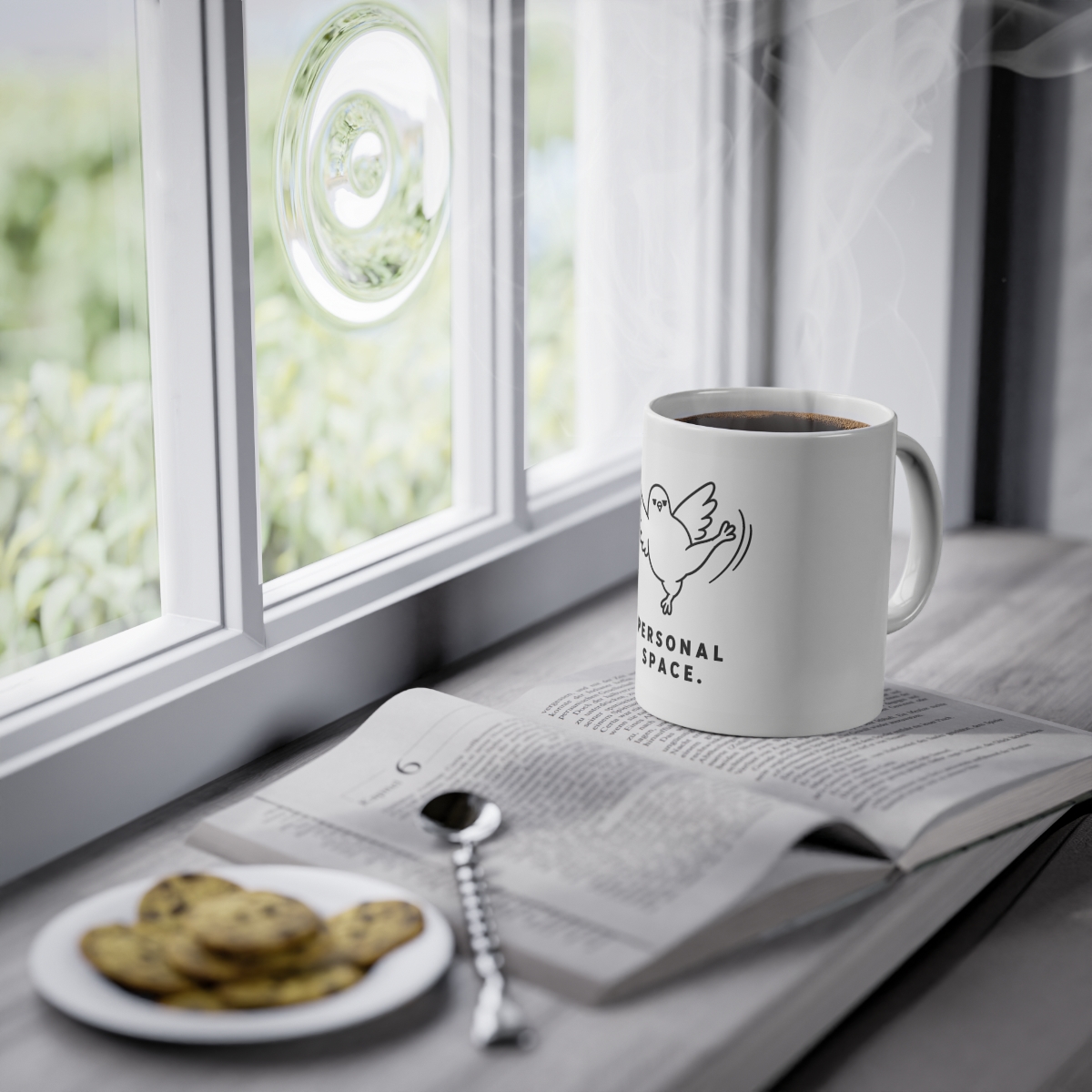 Personal Space Pigeon Mug 11oz — nomorebrain.com