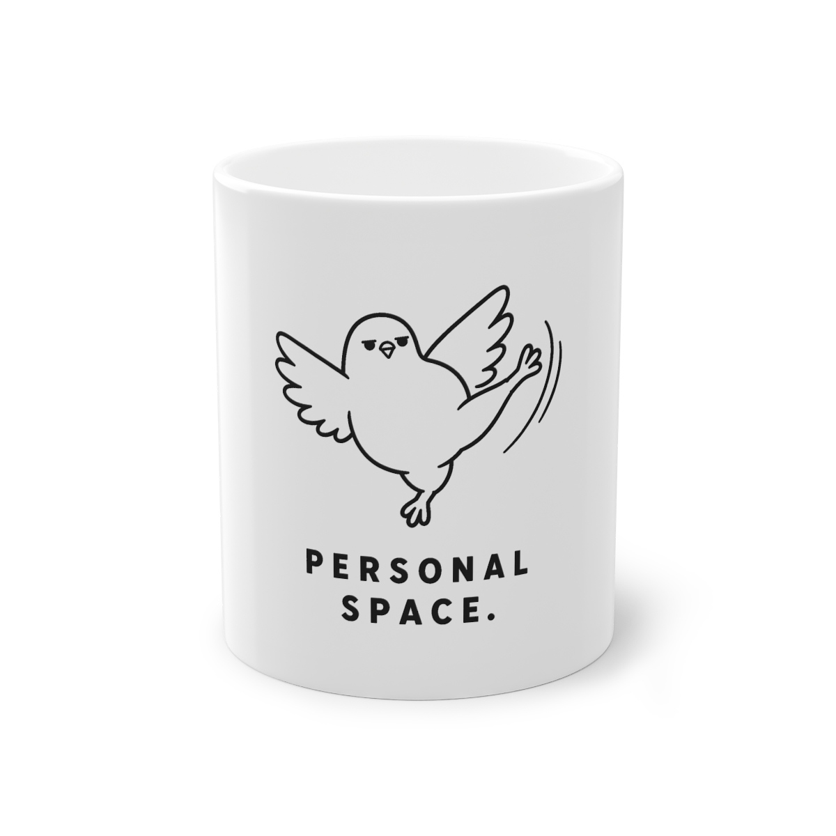 Personal Space Pigeon Mug 11oz — nomorebrain.com