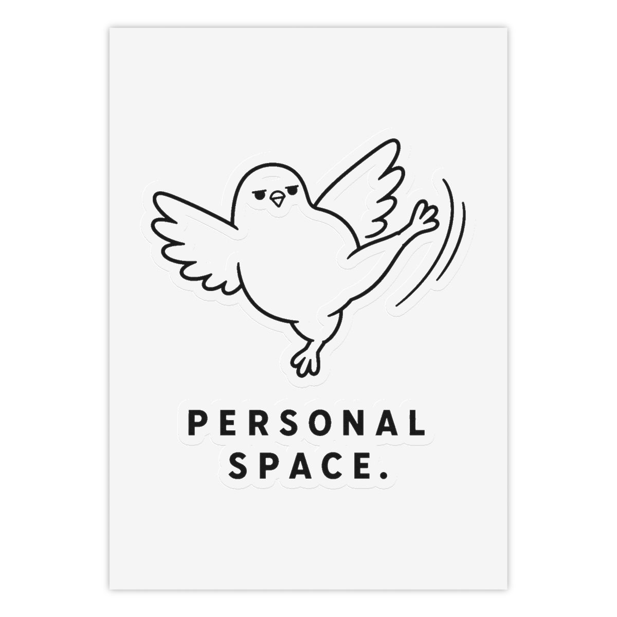 Personal Space Pigeon Sticker Sheet — nomorebrain.com