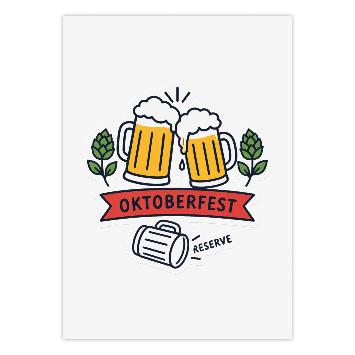 Oktoberfest Badge Sticker Sheet — nomorebrain.com