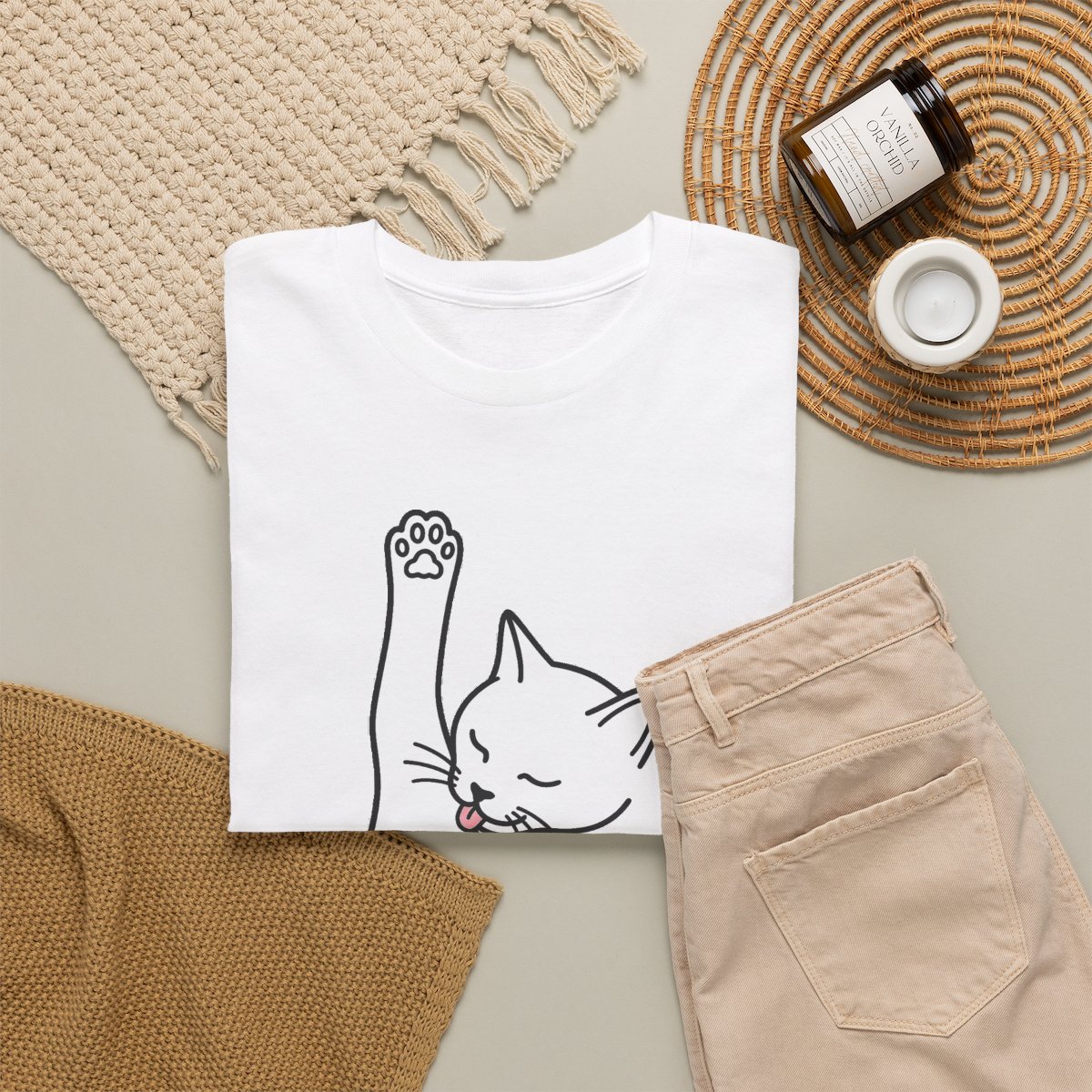 Unbothered Cat Tee — nomorebrain.com