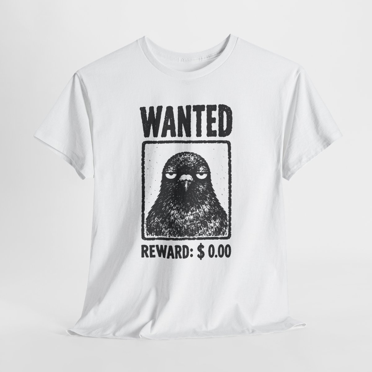 Unbothered Pigeon Wanted Tee — nomorebrain.com