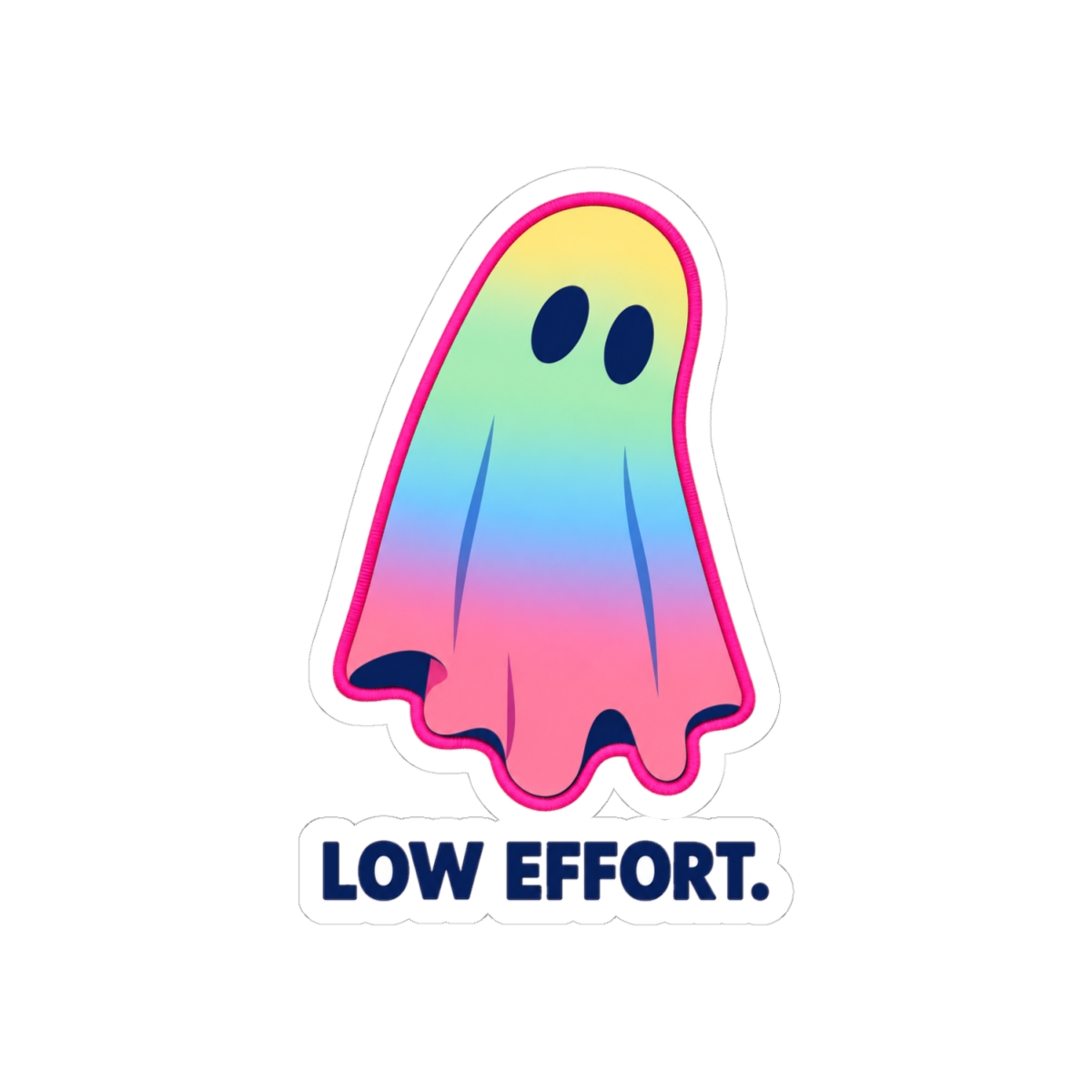 Low Effort Ghost Sticker — nomorebrain.com