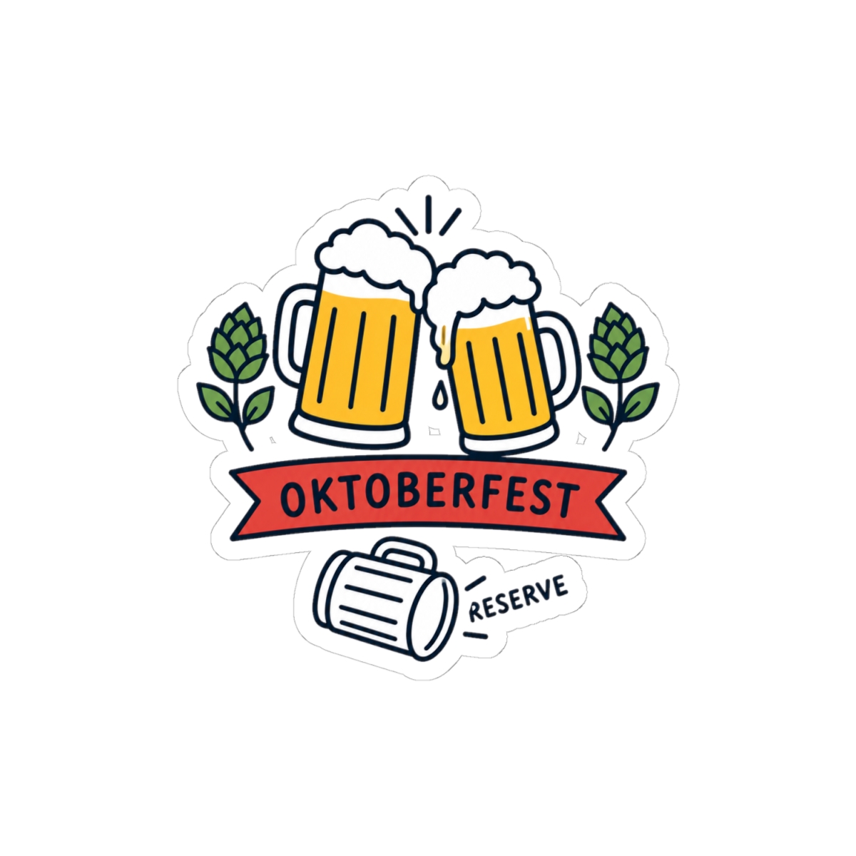 Oktoberfest Badge Sticker — nomorebrain.com