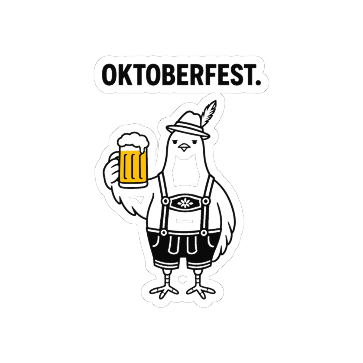Oktoberfest Pigeon Sticker — nomorebrain.com
