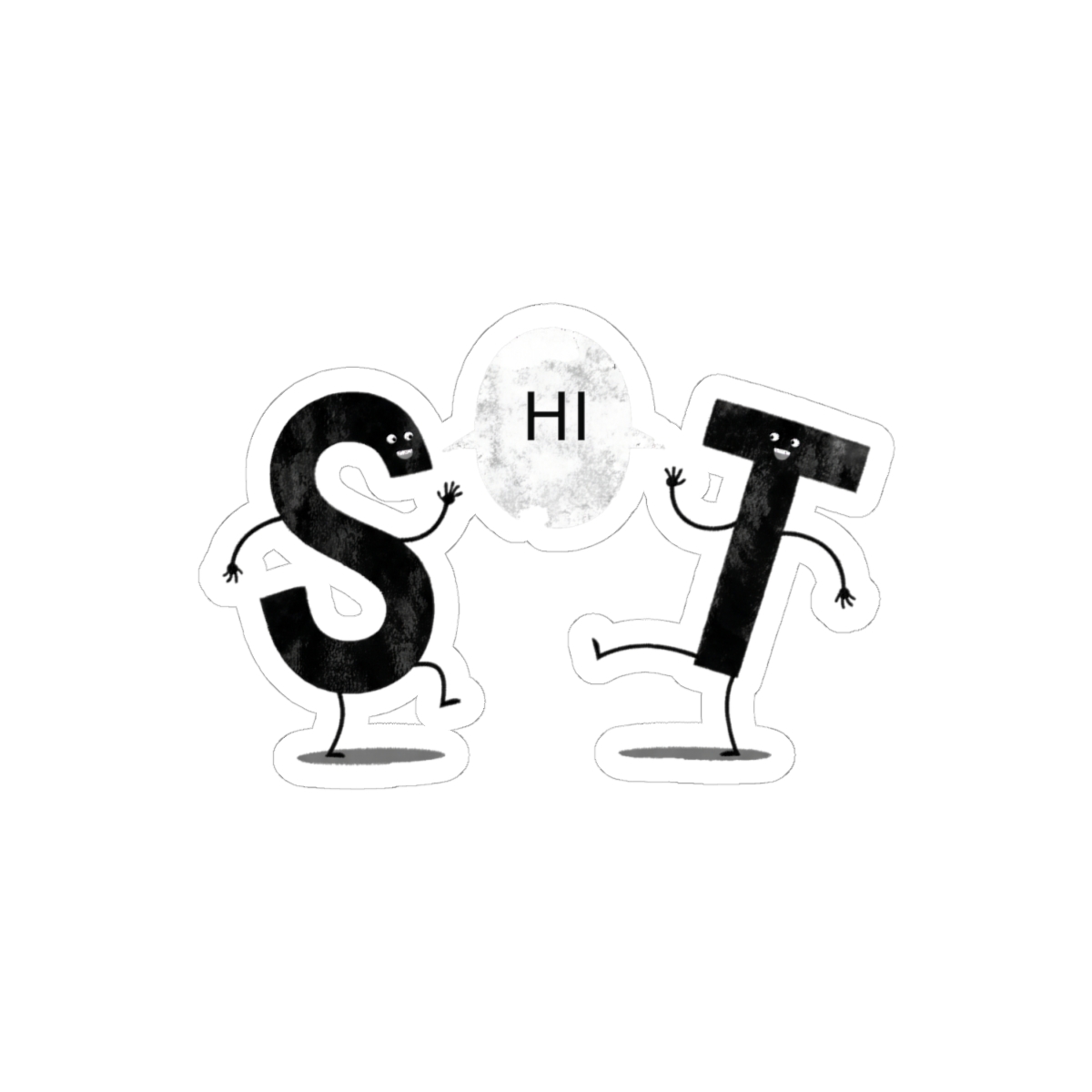 Say Hi Sticker — nomorebrain.com