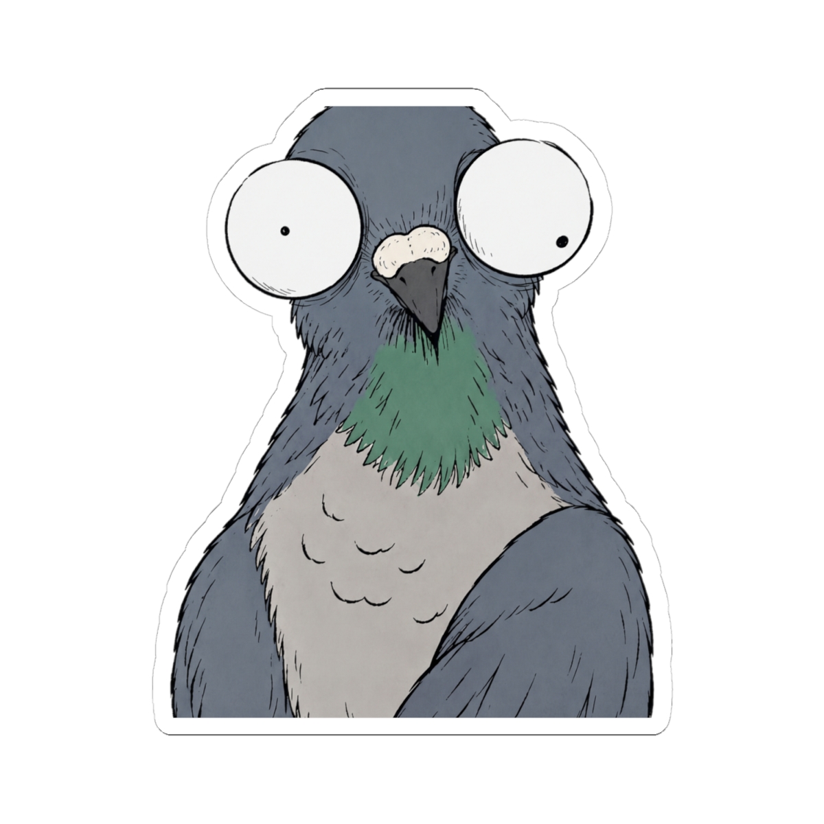 Unbothered Pigeon Sticker — nomorebrain.com