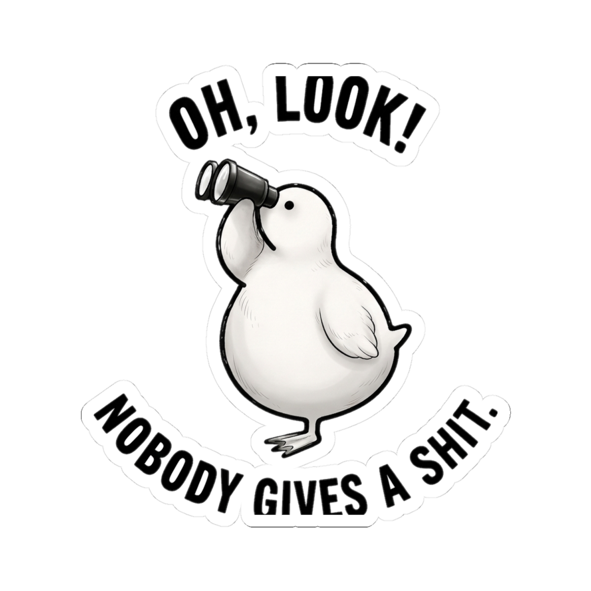 Oh Look Duck Sticker — nomorebrain.com