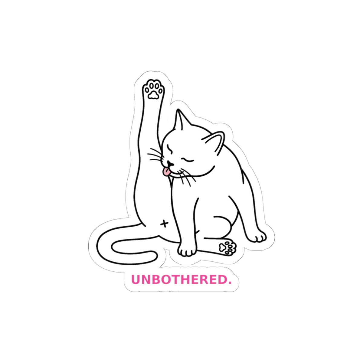 Unbothered Cat Sticker — nomorebrain.com