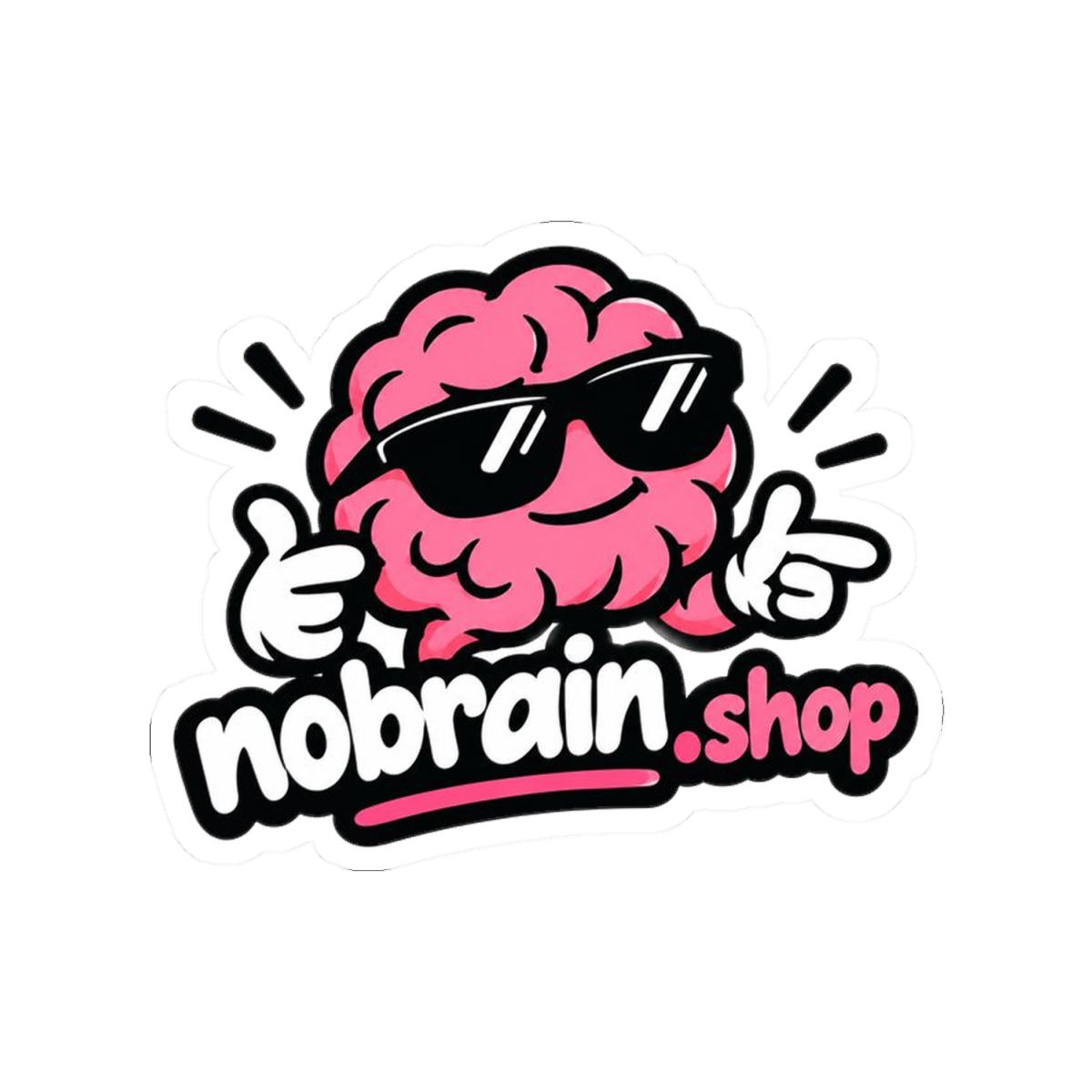 nobrain.shop Logo Sticker — nomorebrain.com
