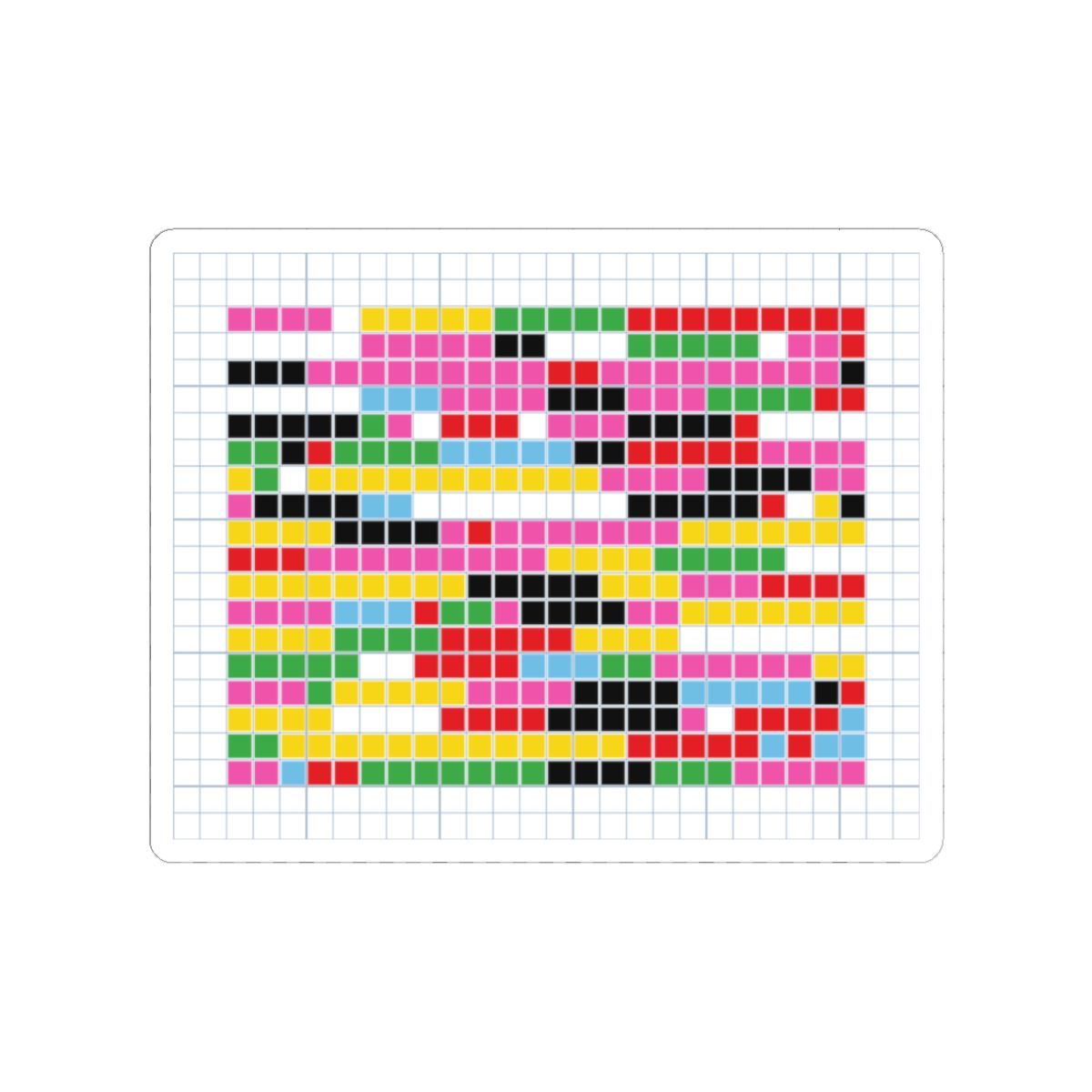 Deadpan Mosaic Sticker — nomorebrain.com